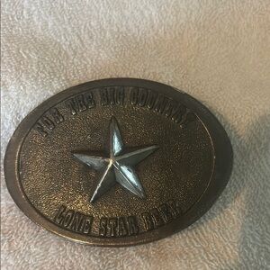 Vintage 1973 Lone Star Beer Belt Buckle by Wyoming Studio Art Works GVC